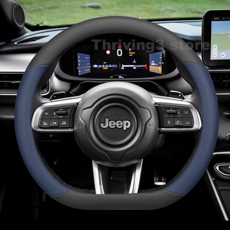 Housse de volant de voiture en cuir pour JEEP Avenger 4XE 2023-2026, accessoires intérieurs automobiles pour JEEP Avenger 2025