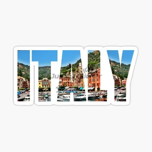 Autocollant mural créatif en PVC, carte de drapeau italien, emblème de paysage, pour décorer voiture, camion, casque de vélo, fenêtre de réfrigérateur, accessoire mural