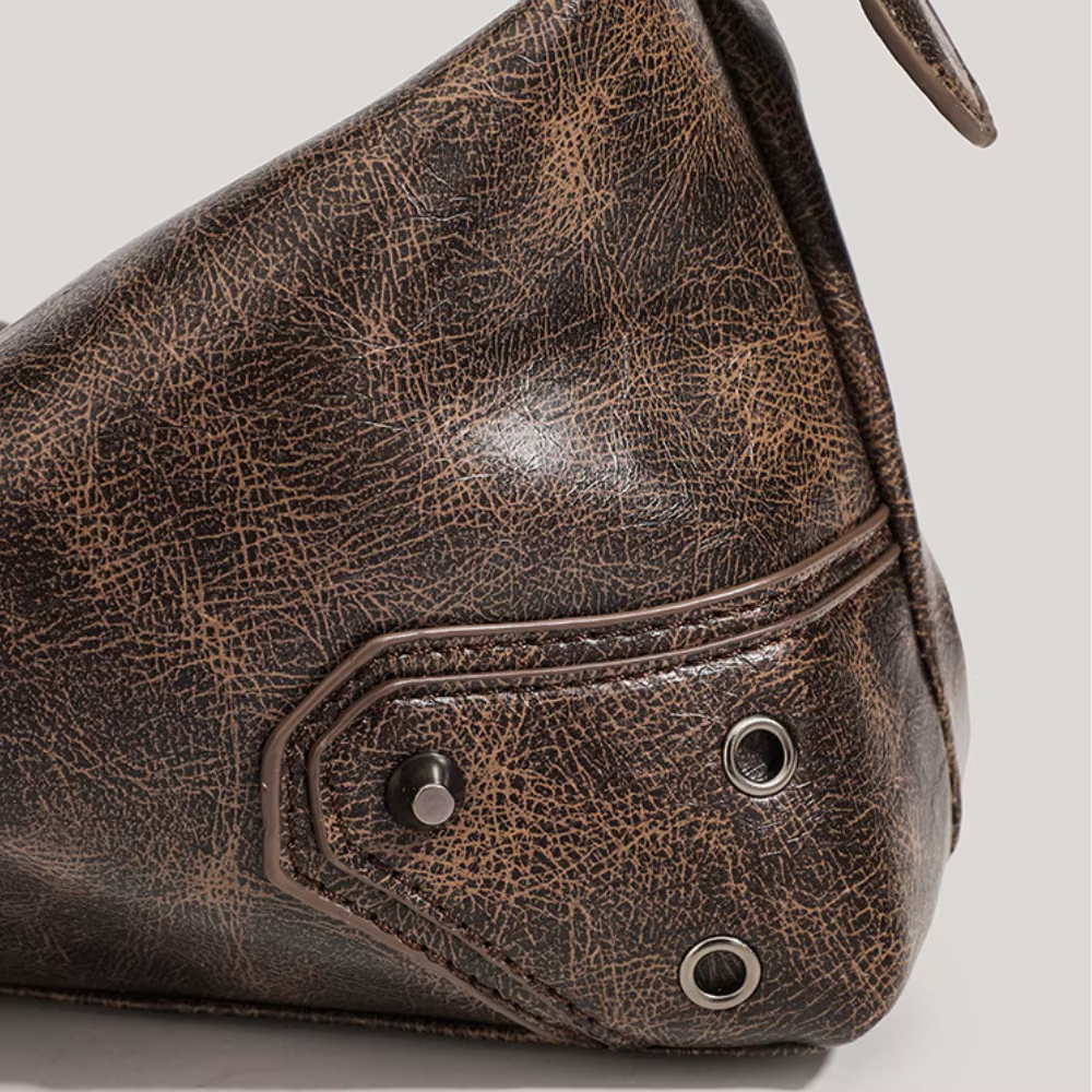Sac Baguette sous les bras en cuir souple, sac à bandoulière polyvalent marron