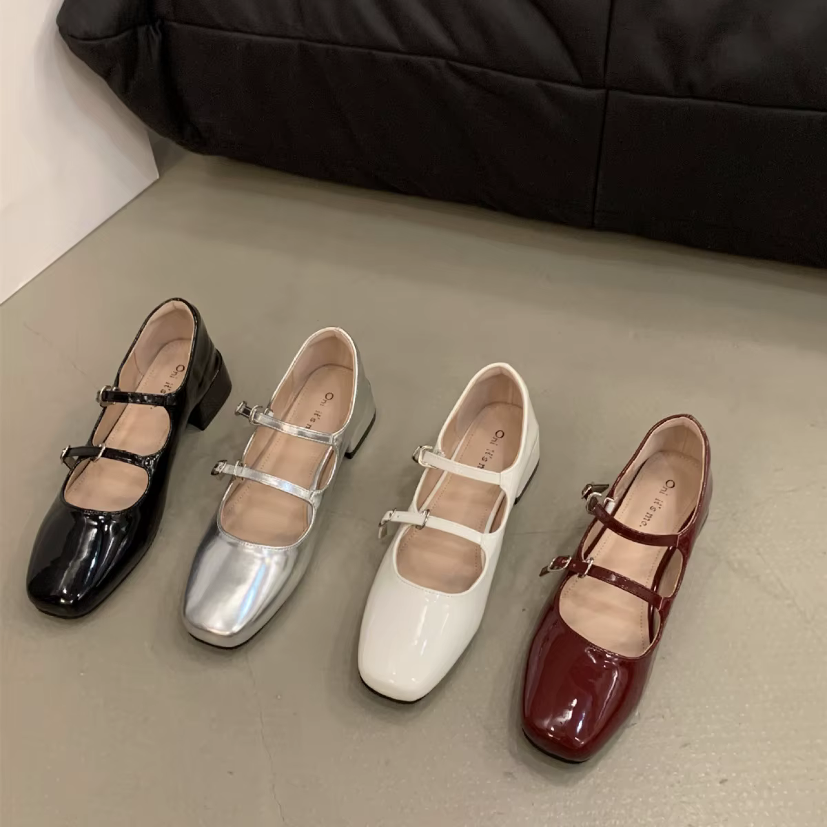 Nouvelles Chaussures Mary Jane en Cuir Rouge Épais pour Femme – Idéales pour le Printemps et l'Été, Style Français Chic pour Soirées et Tenues Décontractées