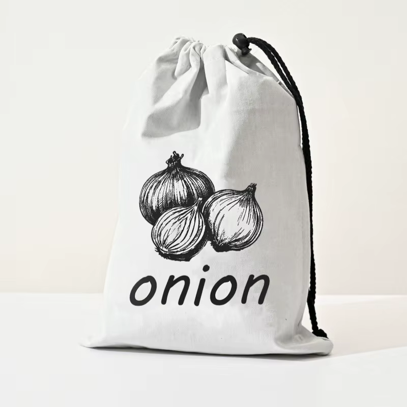 Sacs à cordon de serrage pour fruits, ail, oignon, avec boucle de dégagement, fermeture éclair pour la cuisine, Classification des légumes, stockage, sacs Non tissés