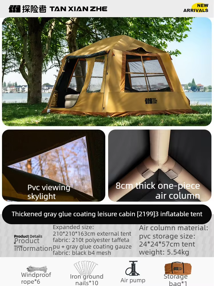 Tente gonflable automatique pour 4 personnes