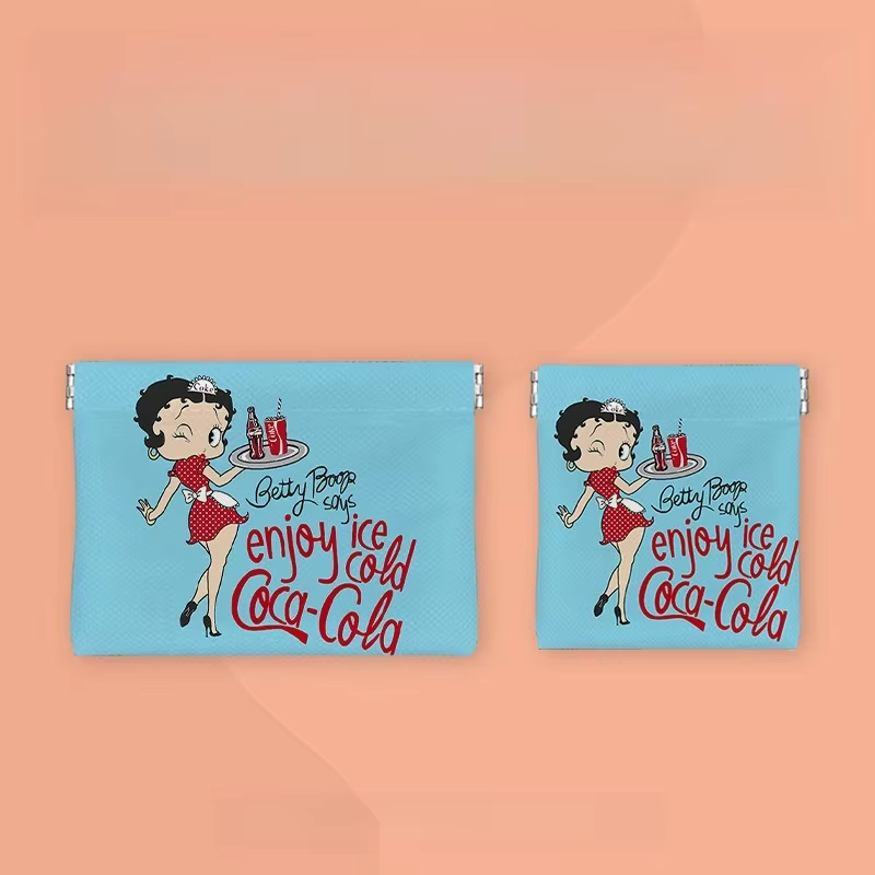 Sac de rangement Betty Boop créatif et élégant avec des imprimés de dessins animés, mignon et féminin, sac de rangement portable de grande capacité pour câbles