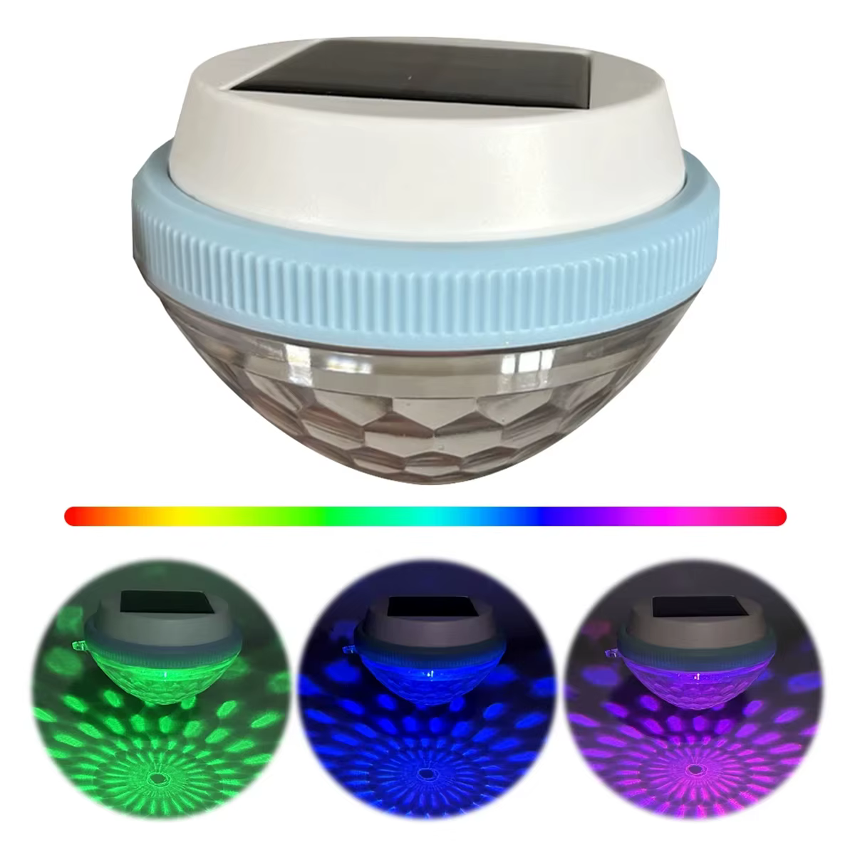 Lumière solaire flottante de piscine Lumières de natation Lampes avec panneau Lampe rechargeable extérieure Décoration de jardin de nuit