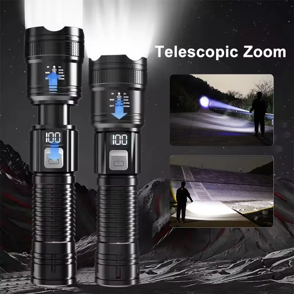 6000000 LM lampe de poche LED Rechargeable haute puissance militaire