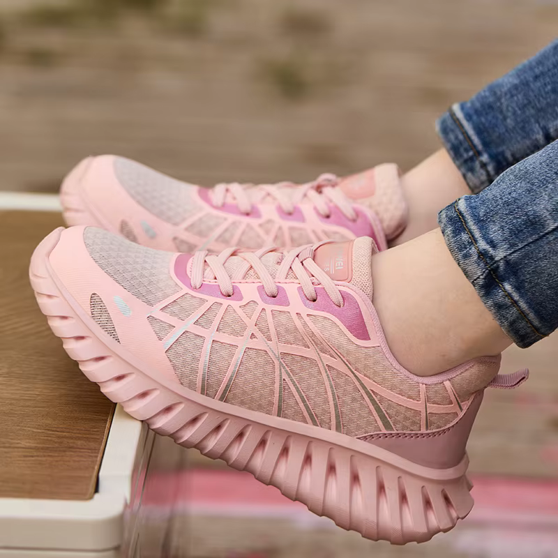 Chaussures de sécurité roses pour femmes, baskets de travail anti-écrasement et anti-perforation, chaussures à bout en acier, légères, confortables, de protection, neuves