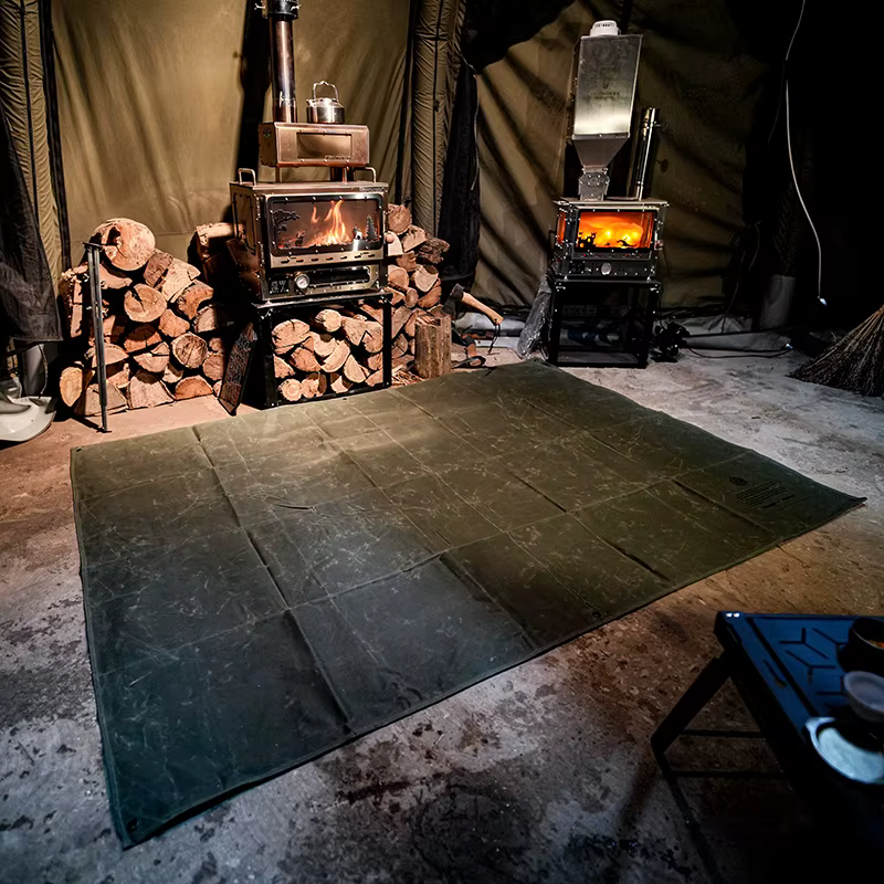 Tapis de pique-nique de Camping en toile de cire d'huile rétro