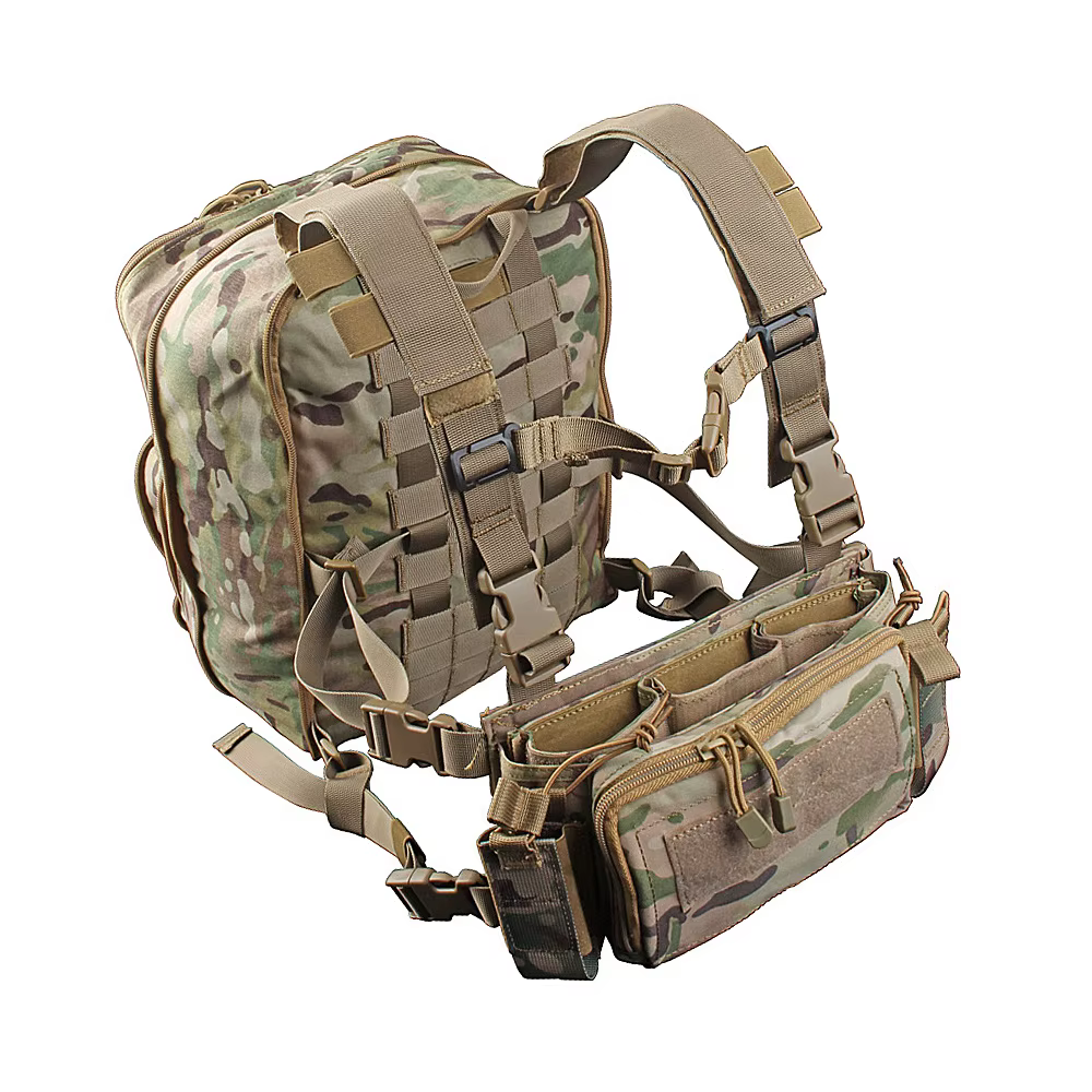 Sac d'alpinisme en plein air de l'armée unisexe Flatpack D3 Plus sac à dos d'hydratation plate-forme de poitrine gilet fusil AK M4 cintre utilitaire pochette ventrale