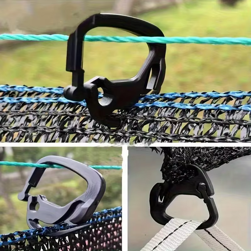 30 pinces pour tissu d'ombrage, crochets robustes pour filet d'ombrage, jardin, serre et utilisation extérieure, réglables et portables 