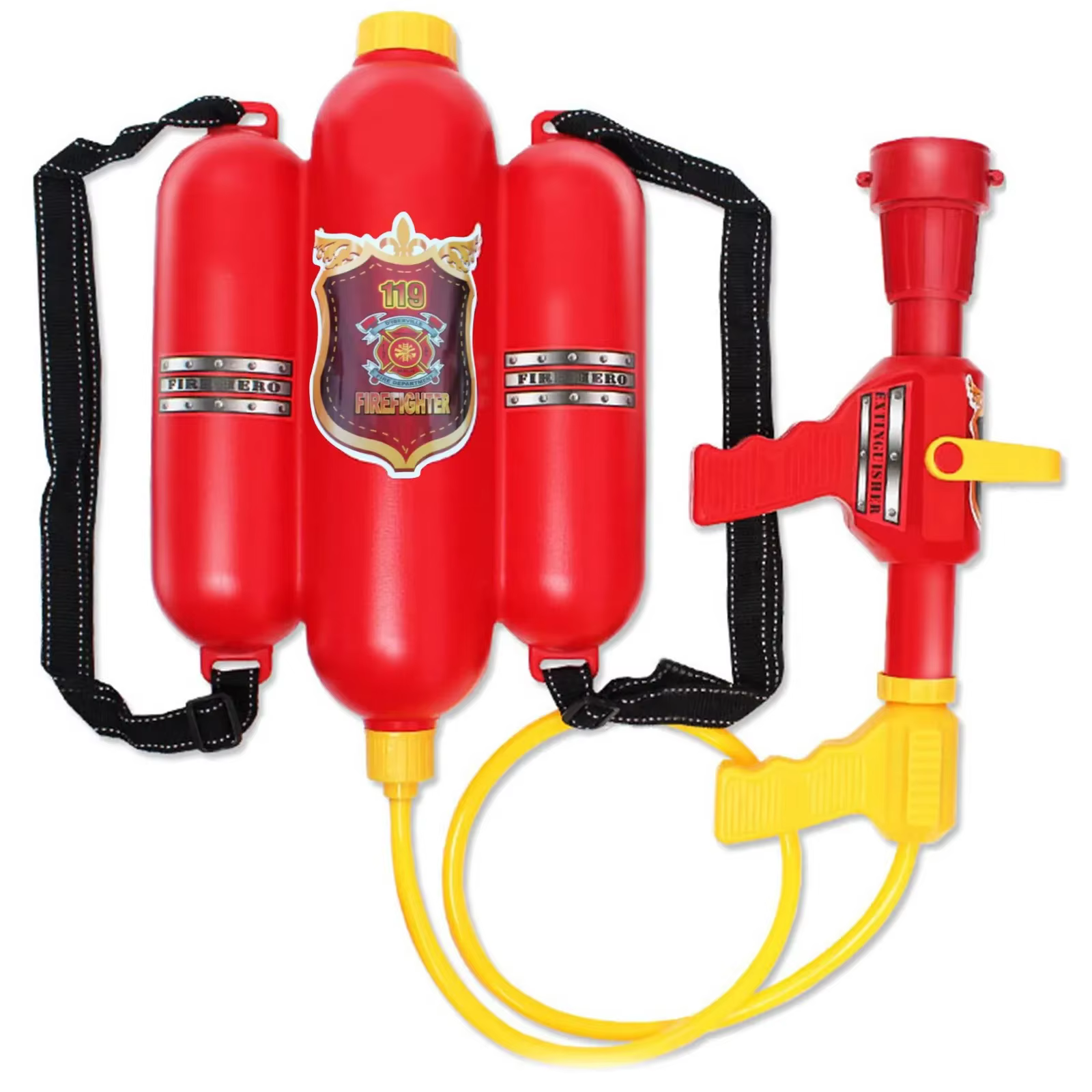 Sac à dos de pompier de 2500ML, pistolet à eau Blaster pour enfants, réservoir avec tireur de tuyau, Super gicleur d'eau adapté aux enfants de jeu en plein air