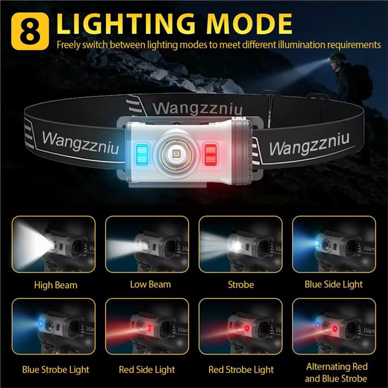 Lampe frontale LED rechargeable B84B, lot de 2, pour les aventures en plein air, le cyclisme, la course à pied, le camping, parf