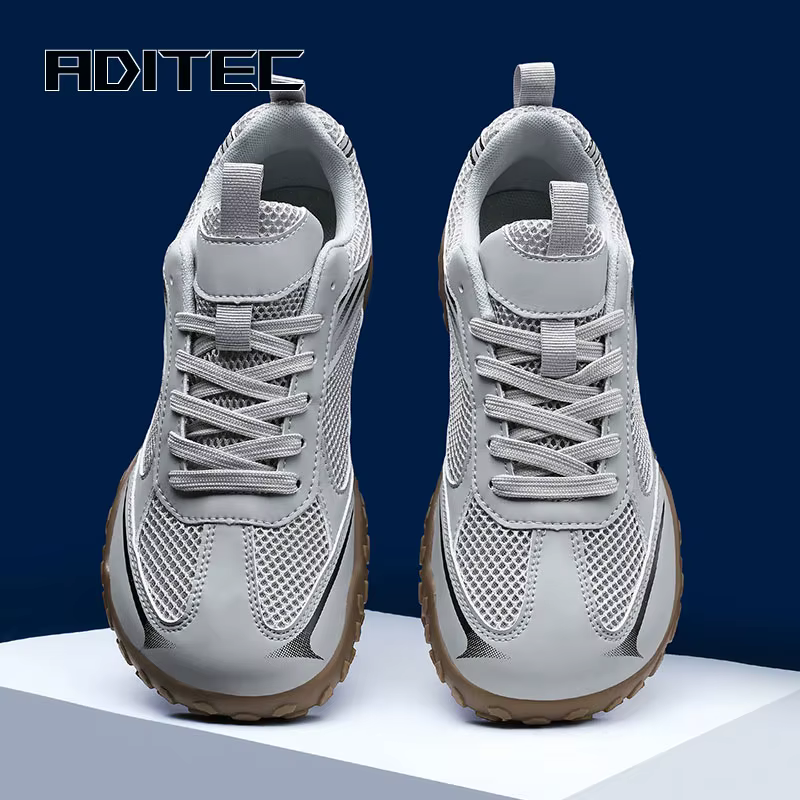 Chaussures à bout large, chaussures de sport en maille respirante pour l'été, adaptées aux hommes et aux femmes comme chaussures de voyage en plein air
