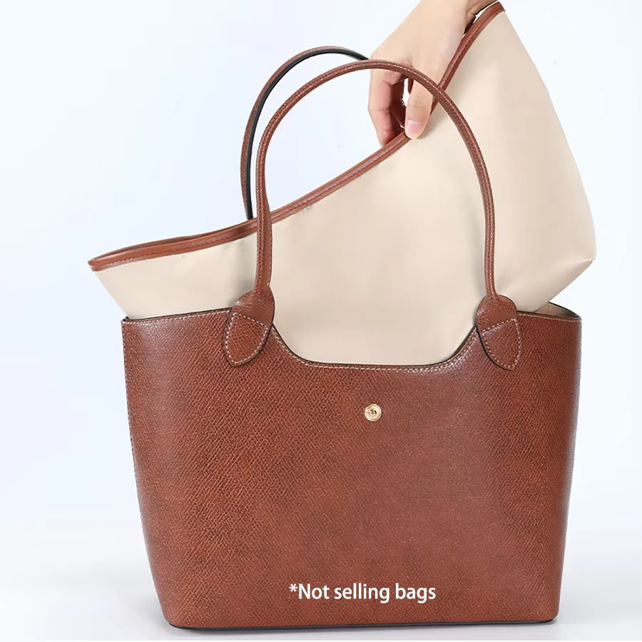 Organisateur de sac léger pour sacs Longchamp Epure L, insert en soie et papier Dupont pour sac de luxe