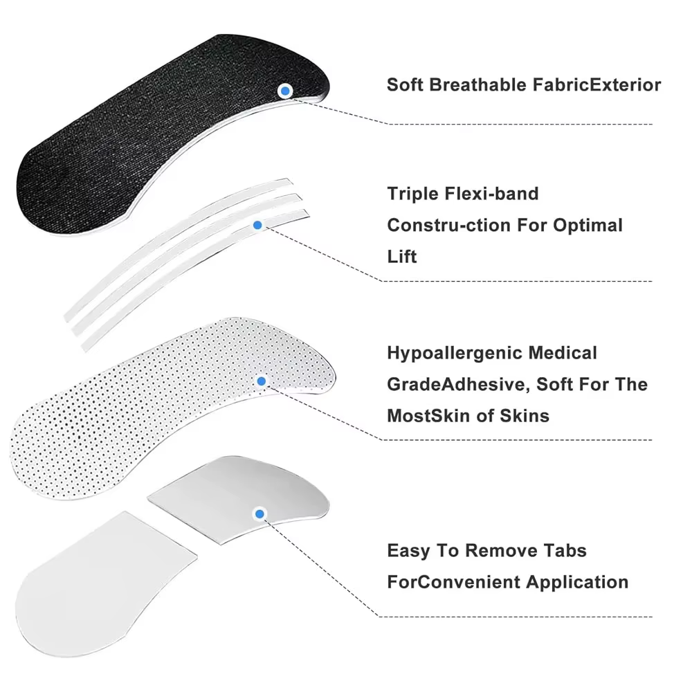 1 sachet = 30 bandes nasales anti-ronflement pour la correction respiratoire
