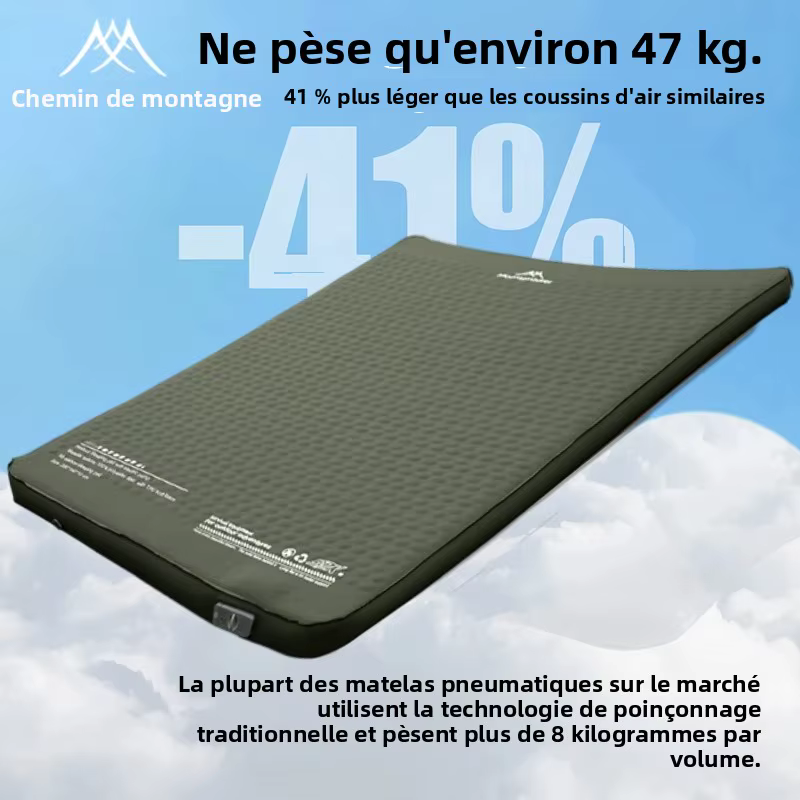 Matelas gonflable Mountainhiker édition améliorée 10 cm de hauteur
