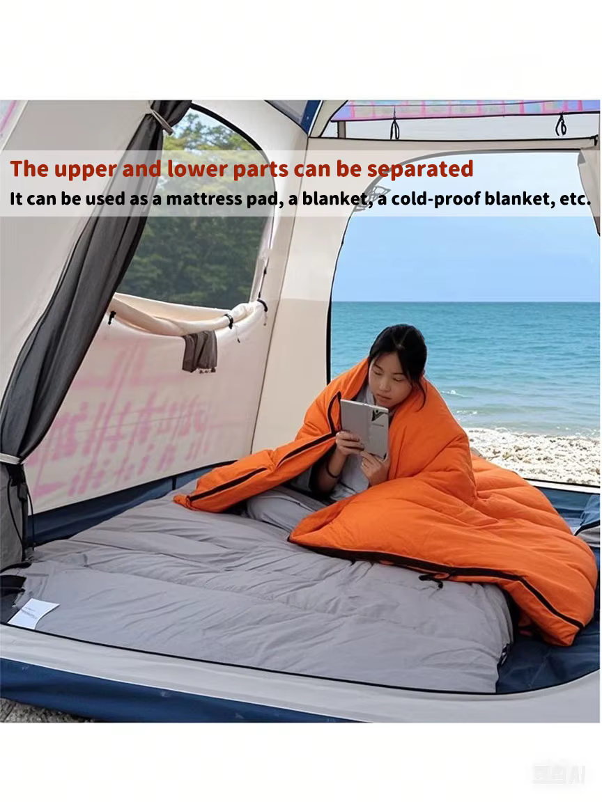 Camping en plein air, style momie