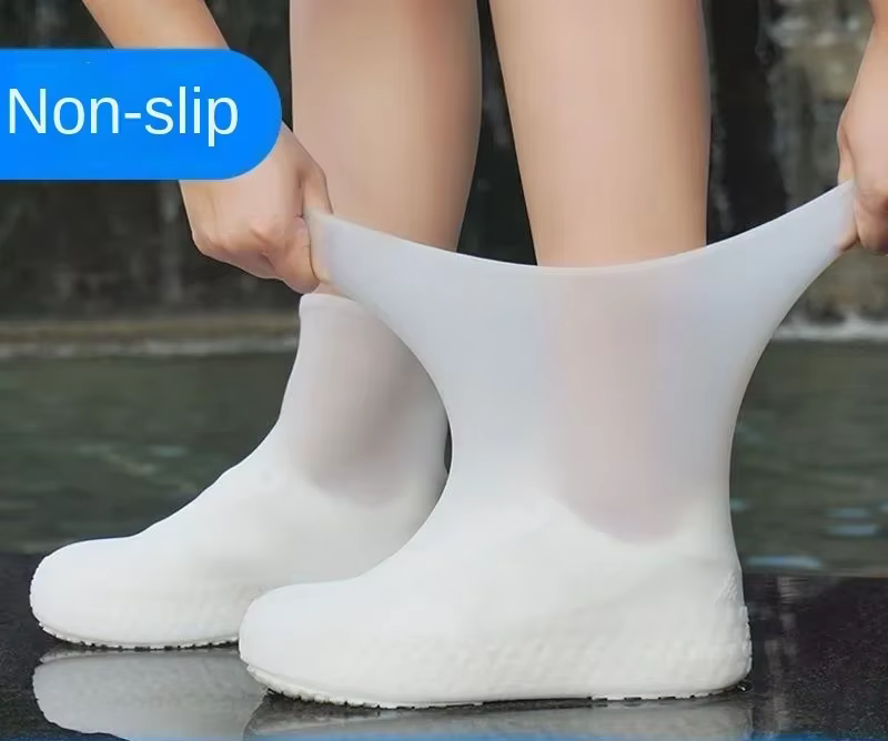 1 paire de couvre-chaussures imperméables en Silicone