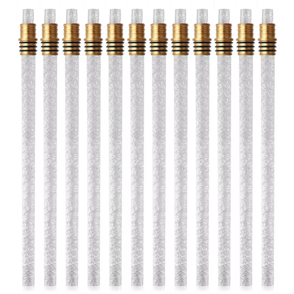 Le kit de torche pour bouteille de vin comprend 6 supports de mèches en laiton avec joints et 6