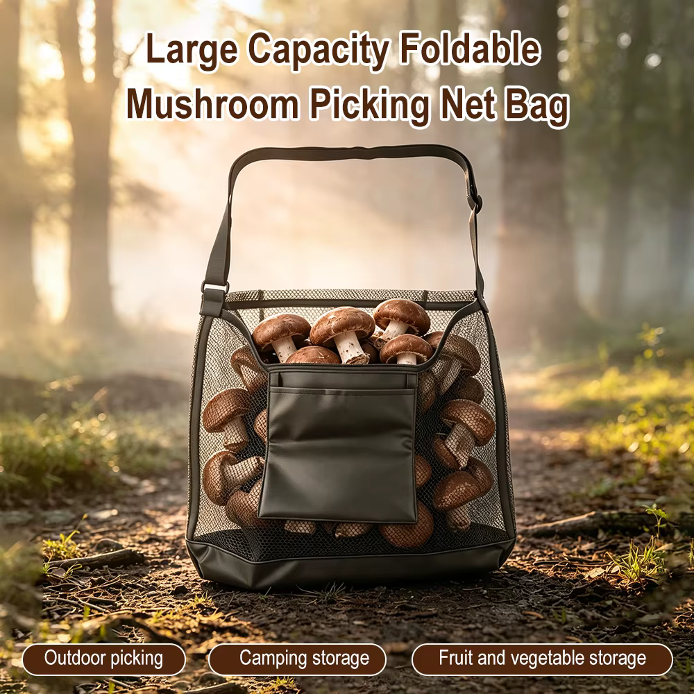 Sac de cueillette de champignons en maille