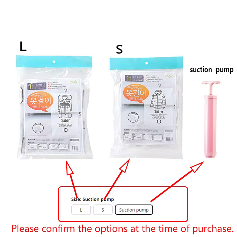 Sac sous vide Transparent suspendu, rangement pour vêtements, doudoune, pardessus, Compression, organisateur de maison, garde-robe, manteau anti-poussière, pompe à Air