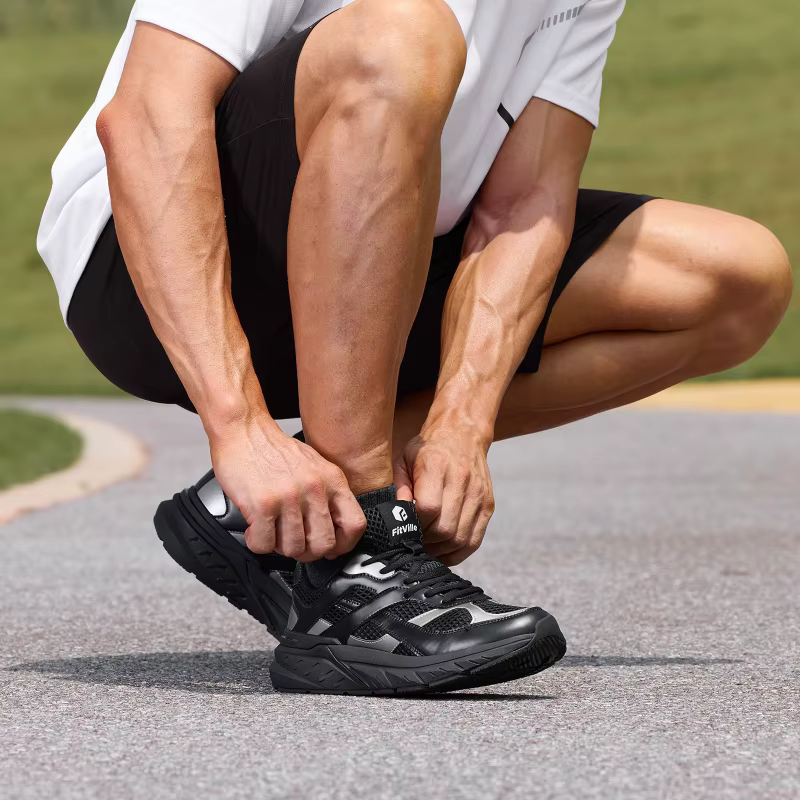 Chaussures de marche Extra larges pour hommes baskets rétro large largeur