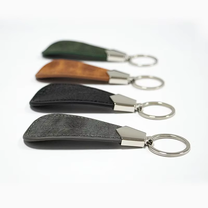 Chausse-pied en métal, Mini cornes à chaussures, lève-chaussures, Portable, de voyage, avec poignée en cuir, chausse-pied de déduction pour porte-clés