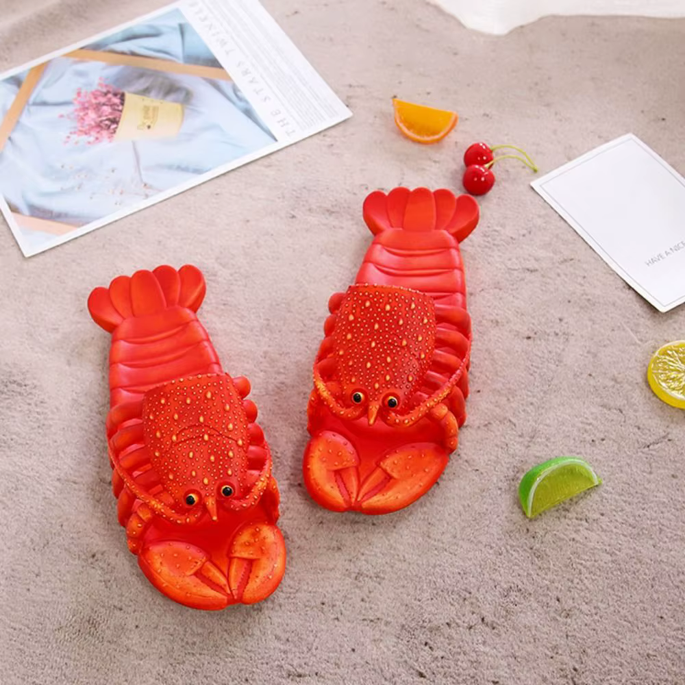 Pantoufles de homard antidérapantes décontractées