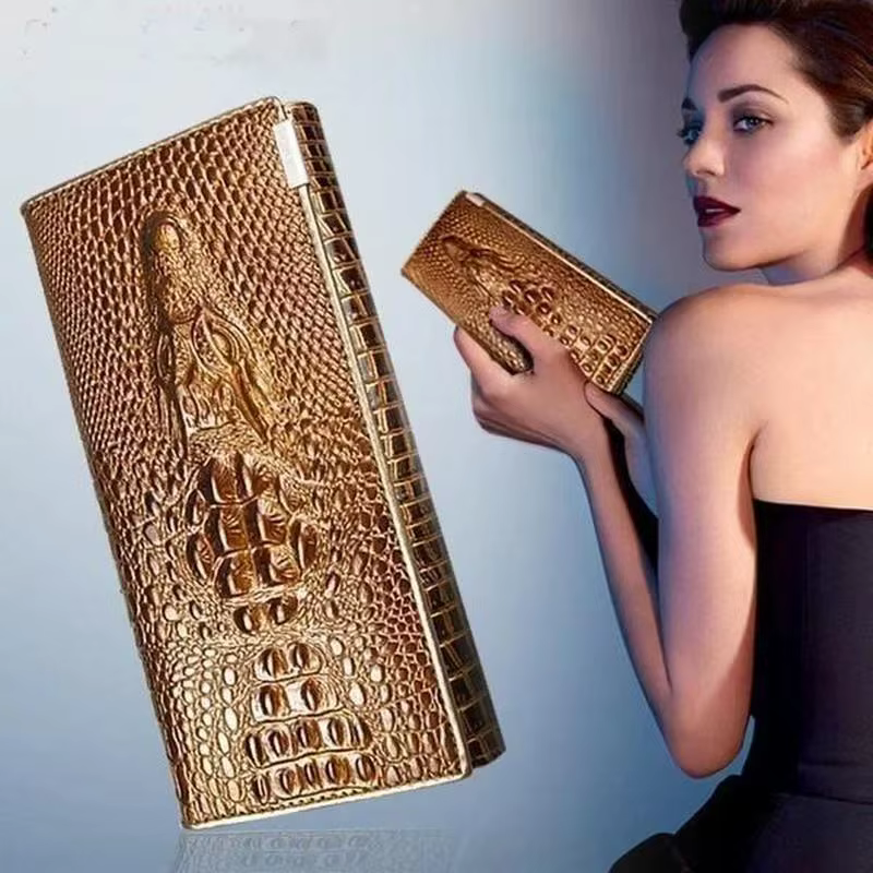 Portefeuille en cuir à motif de mode pour femmes