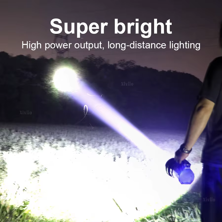 Lampe de poche solaire LED avec lumière latérale COB