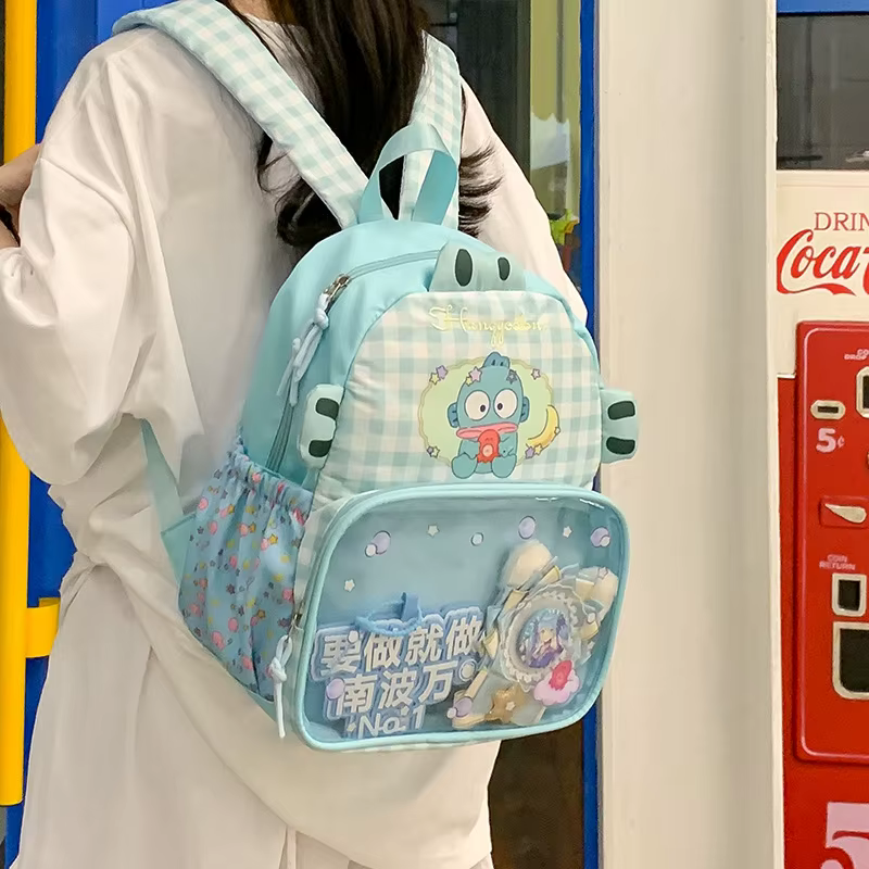 Sac à dos grande capacité imprimé Kuromi mignon pour femmes et filles, sac à dos décontracté de haute qualité, sac d'école, sac de voyage, vente en gros