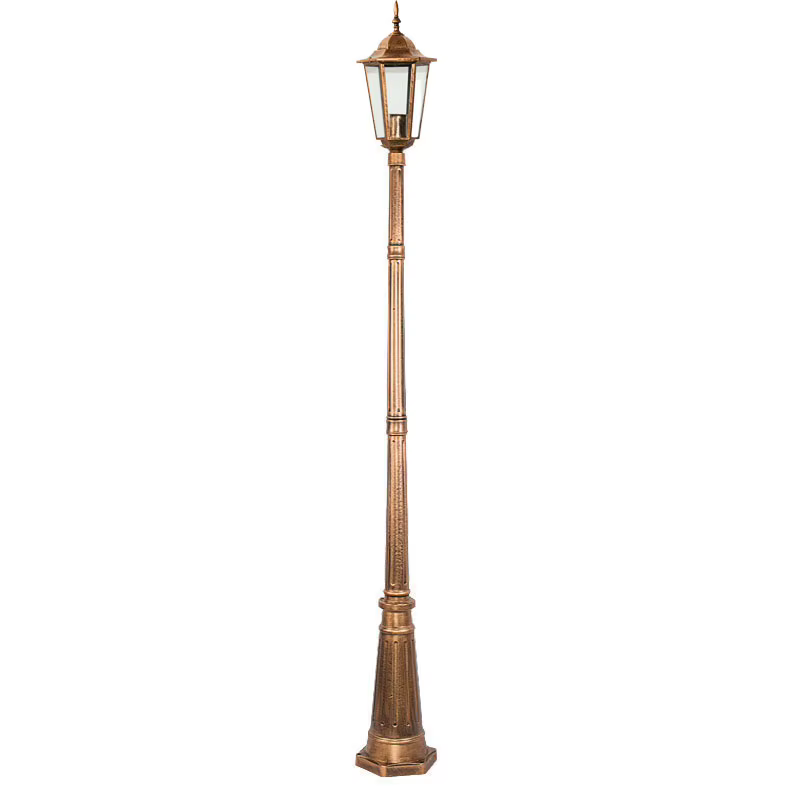 Lampadaire de jardin rétro de style européen, résistant à la rouille, pour villa et jardin, extérieur, étanche, à tête unique, ≈260CM
