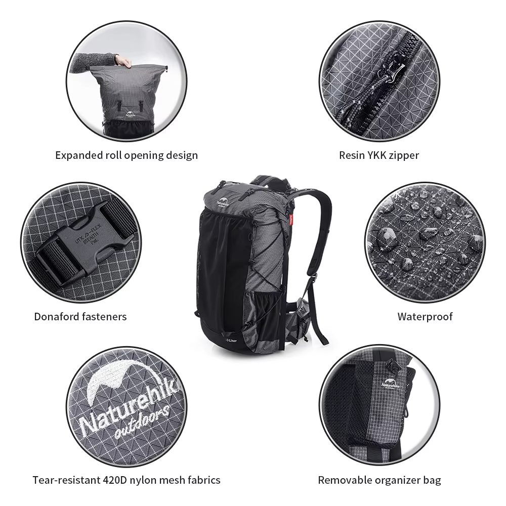 Naturehike – sac à dos 40l pour hommes