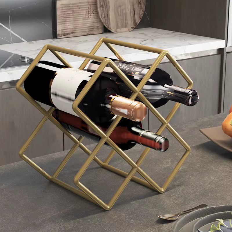 Casier à vin ménage lumière luxe losange treillis armoire à vin support de rangement bouteilles de vin support organisateur accessoires de barman