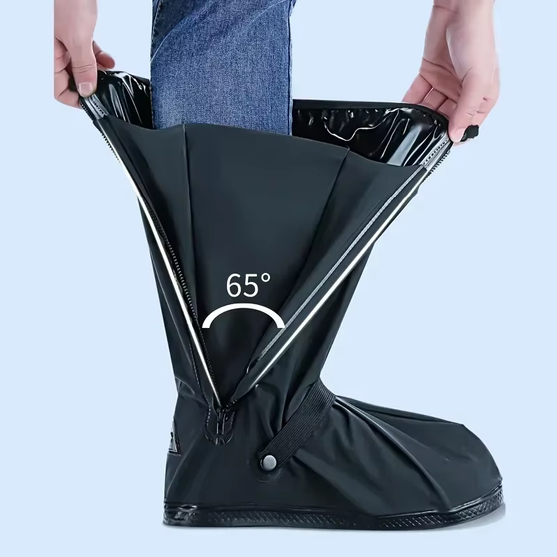 Couvre-chaussures imperméables réutilisables avec réflecteur pour la pluie