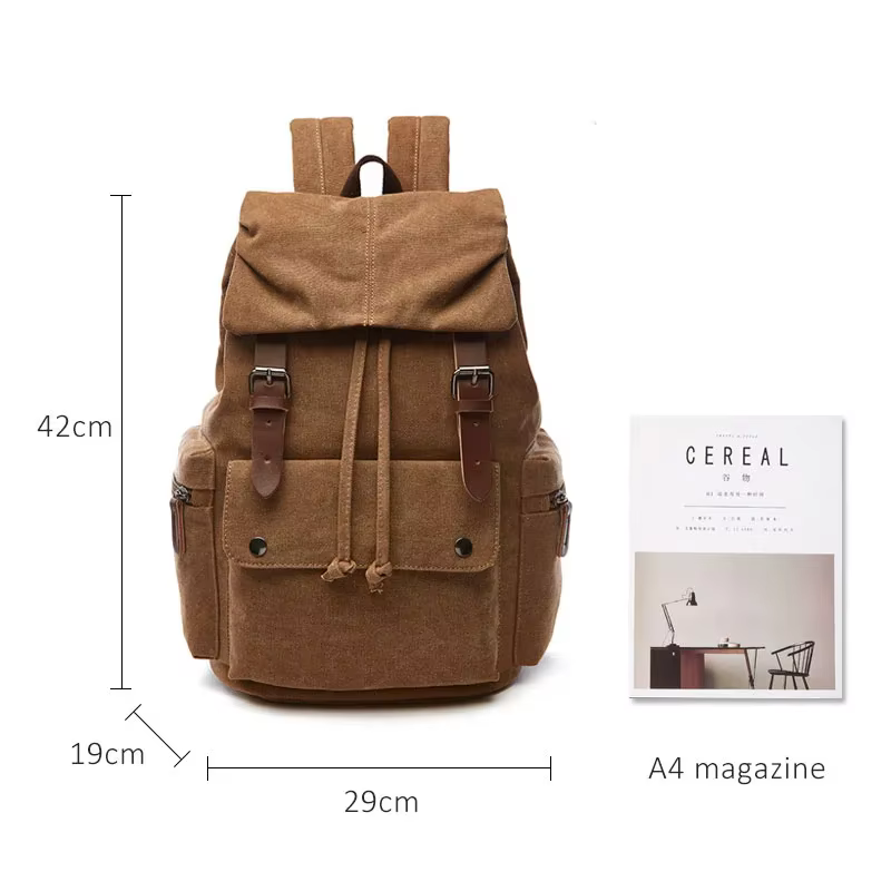 Sac à dos en toile vintage pour ordinateur portable pour hommes et femmes, sacs à dos de voyage, antivol, école, mode