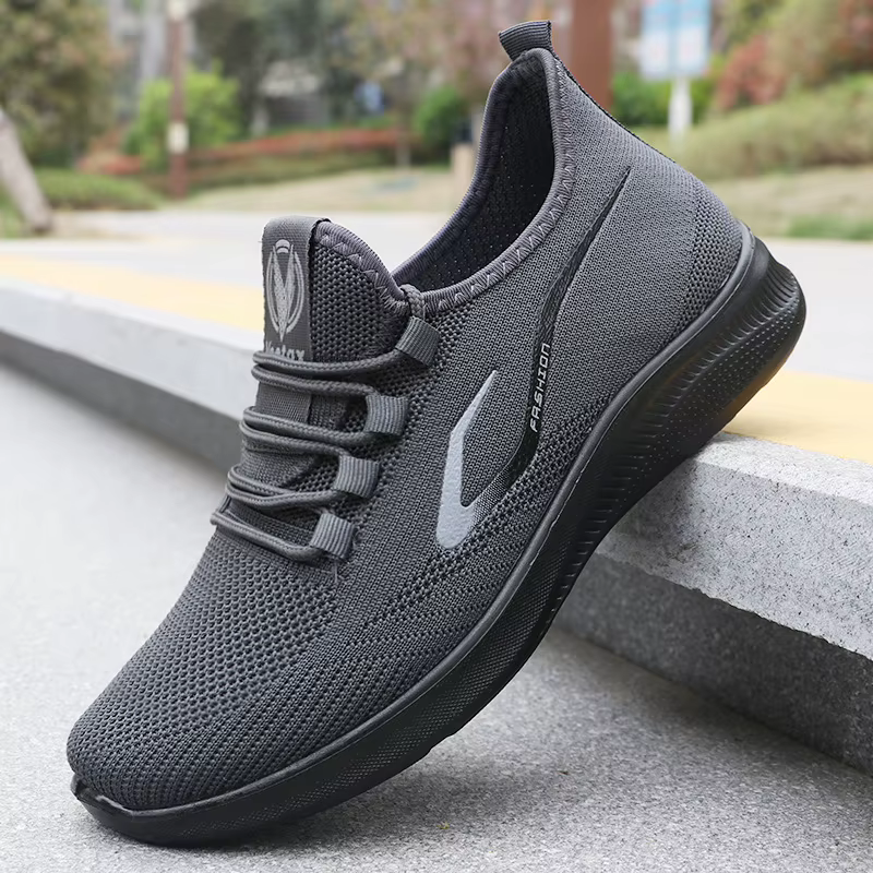 Chaussures de course décontractées pour hommes 2025 en polyuréthane TEMU, respirantes, style coréen, coupe basse, bout rond, talon plat, à enfiler