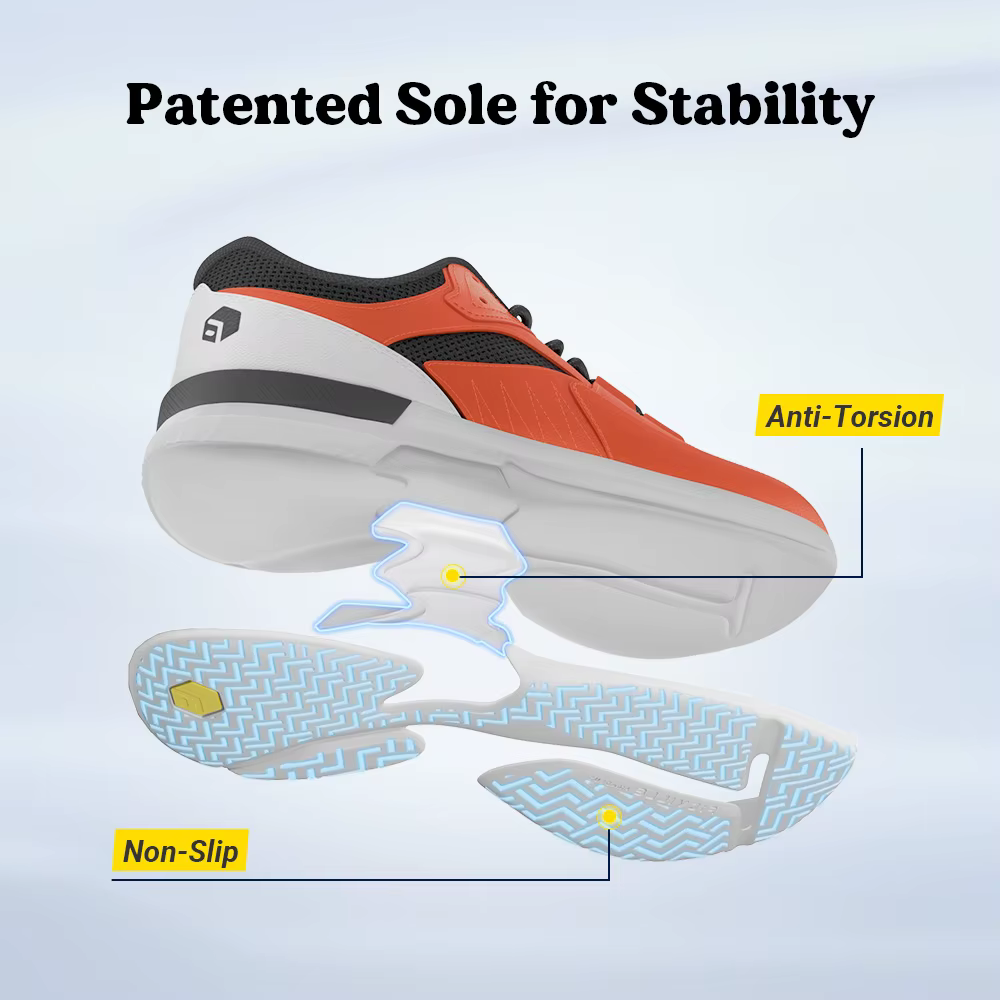 FitVille Chaussures de pickleball pour hommes, baskets confortables extra larges, chaussures de tennis toutes surfaces avec soutien de la voûte plantaire pour la fasciite plantaire