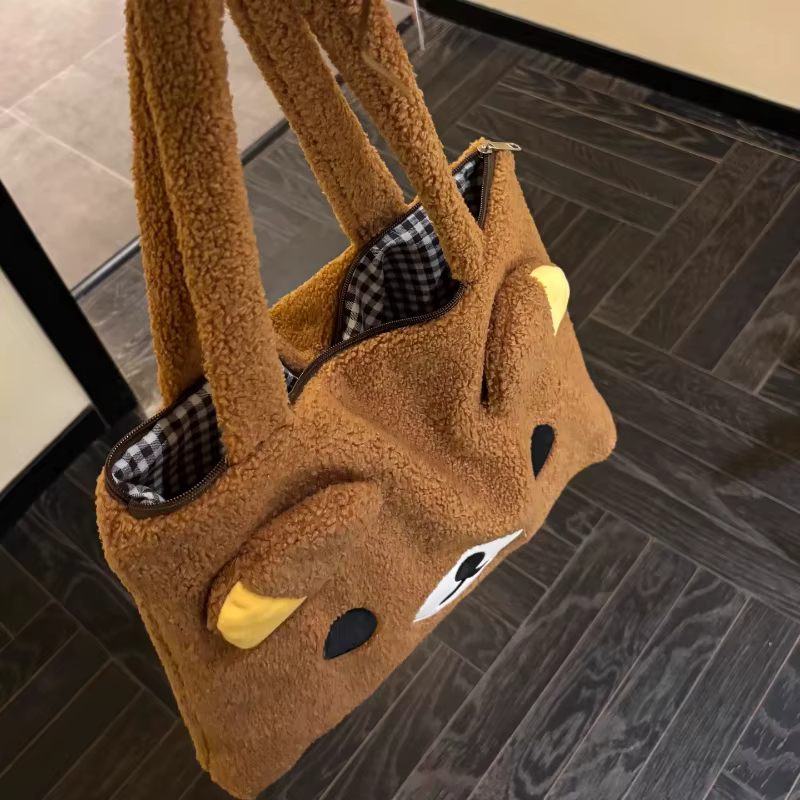 Kawai Rilakkuma Bear sac à bandoulière grande capacité hiver déplacement quotidien Joker fourre-tout Style coréen sac à dos pour tenue décontracté