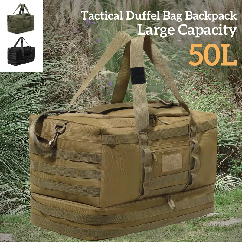 50L bagages sac polochon Camping stockage tactique grands sacs hommes randonnée voyage alpinisme