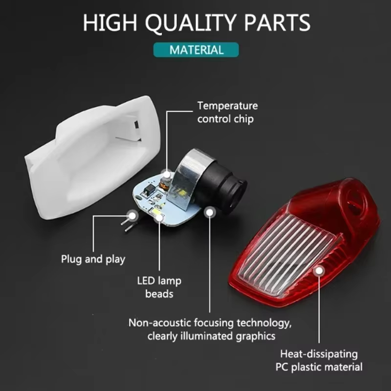 Lumière de bienvenue LED pour voiture pour Panamera 970 Boxster 986 987 Cayman 911 996 997 Projecteur de porte Lampe d'ambiance Décoration de voiture