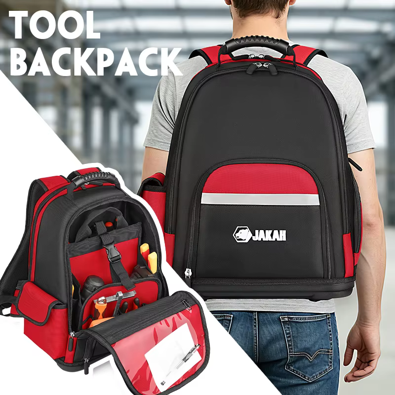 Sac à dos pour ordinateur portable Jakah, sac à outils, sac à dos pour outils technologiques extra-large Tradesman Pro avec fond moulé