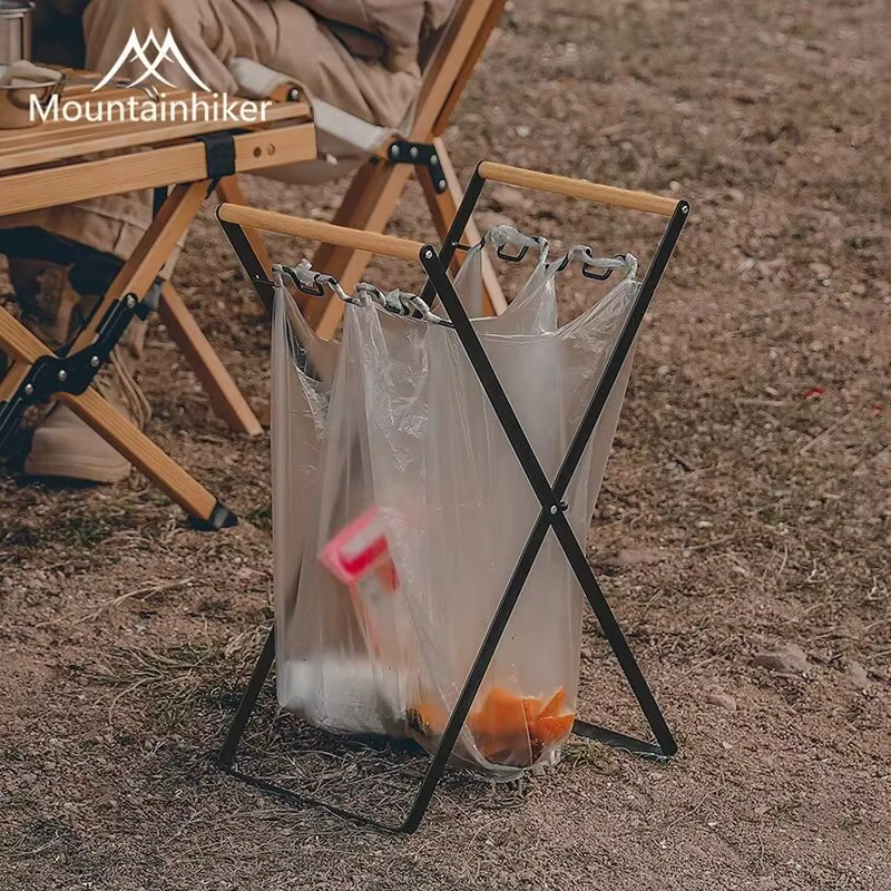 MOUNTAINHIKER Camping en plein air support de rangement Portable en plastique sac poubelle