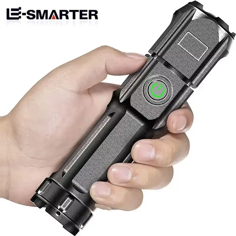 Puissante lampe de poche LED Rechargeable USB étanche Zoom pêche chasse Camping 100.00 Lumen