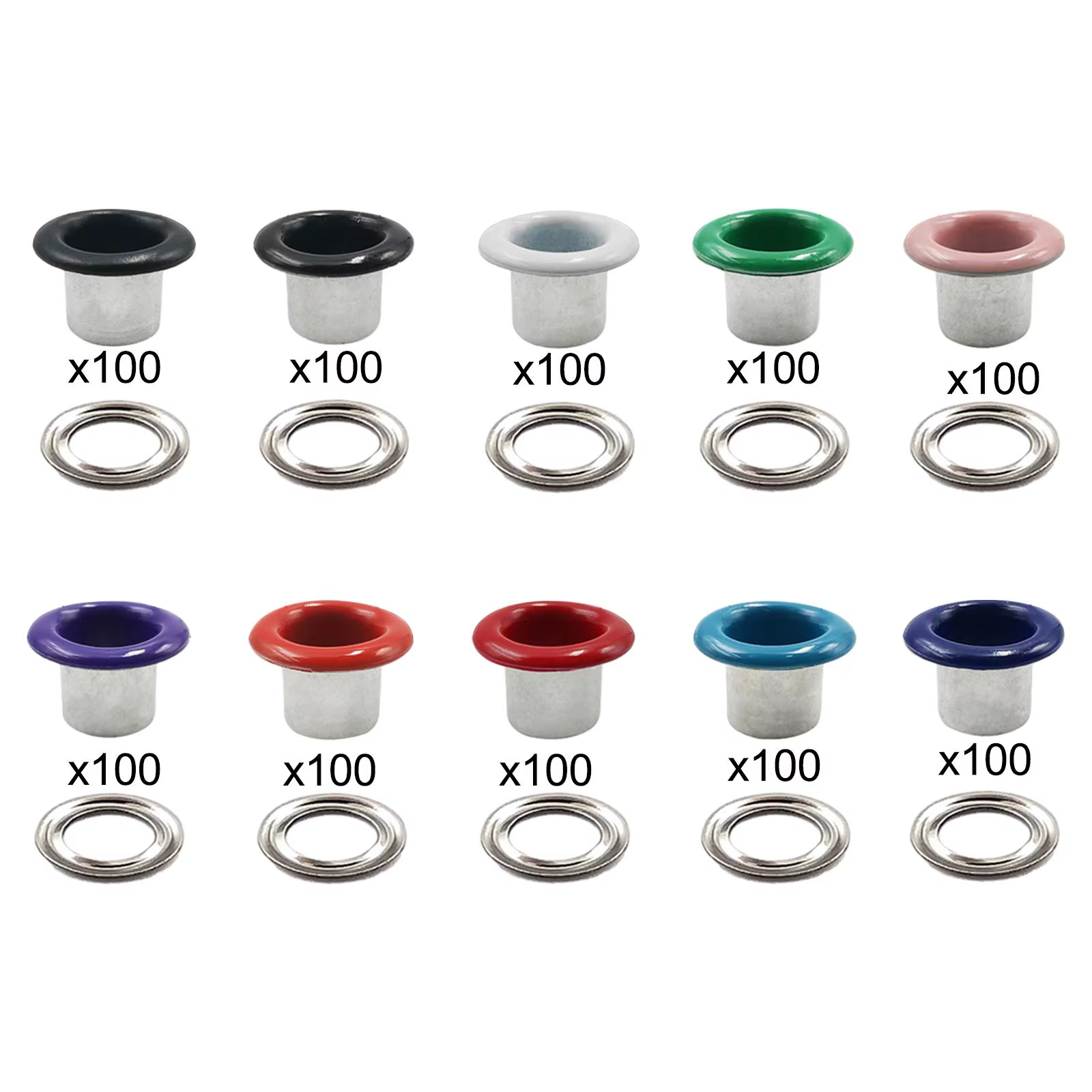 Lot de 100 œillets métalliques en forme de N, accessoires de couture minuscules pour l'artisanat du cuir