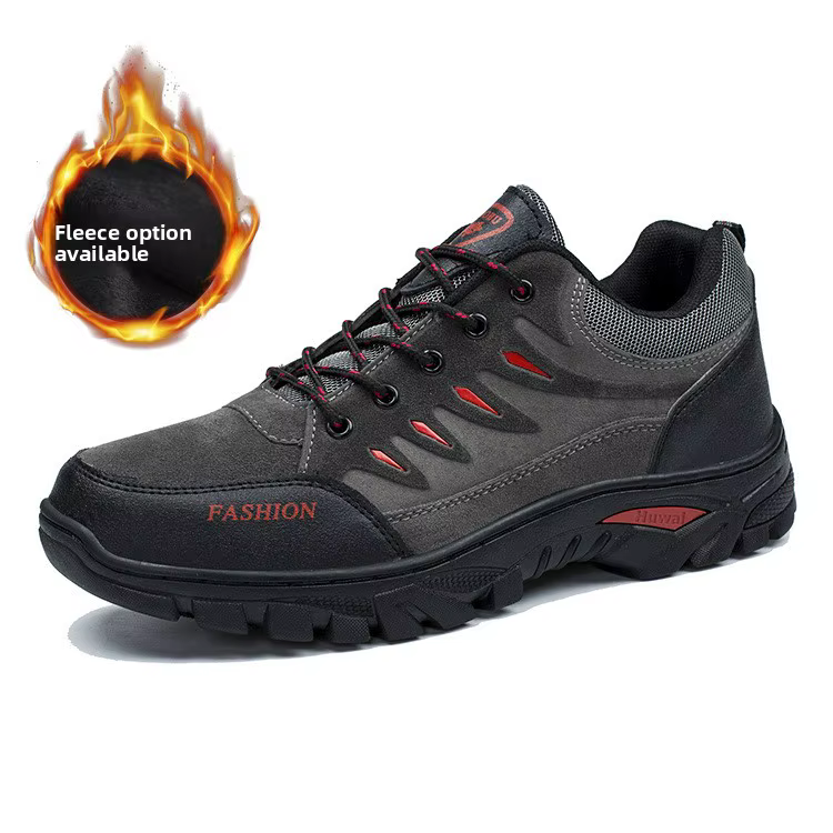Chaussures d'escalade d'extérieur pour hommes, doublées polaire, nouvelle mode 2026, semelle épaisse, confortables, décontractées, polyvalentes, chaussures de sport en coton