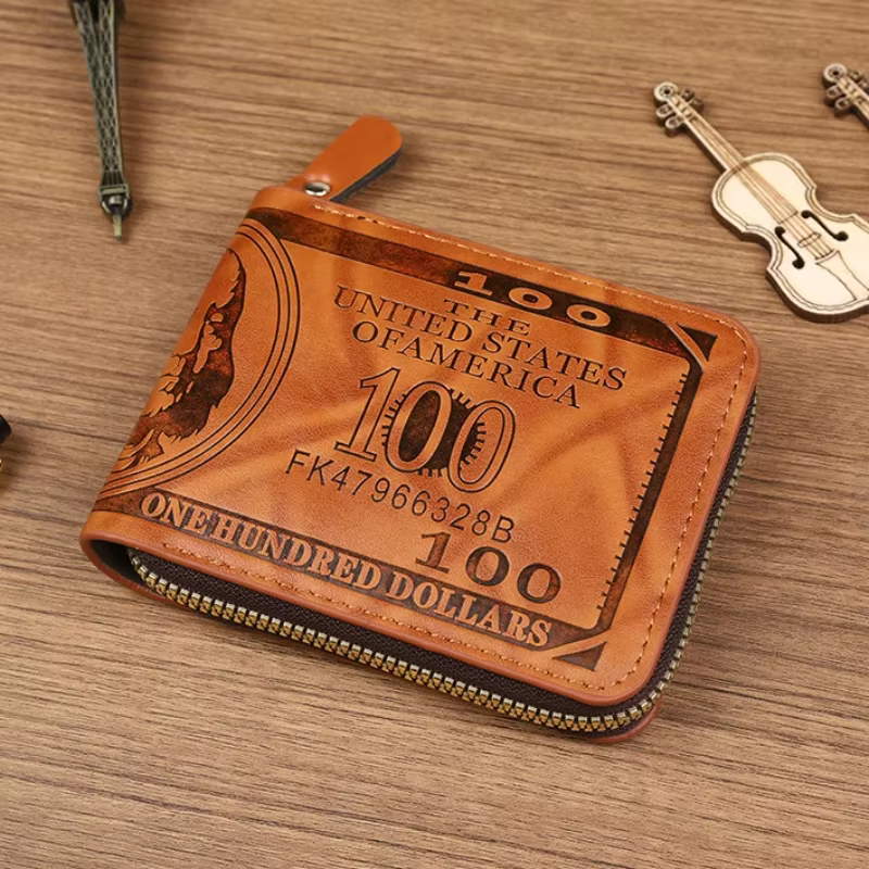Cuir hommes portefeuille 2025 Dollar prix portefeuille pochette décontractée argent sac à main sac porte-carte de crédit mode nouveau Billetera Hombre