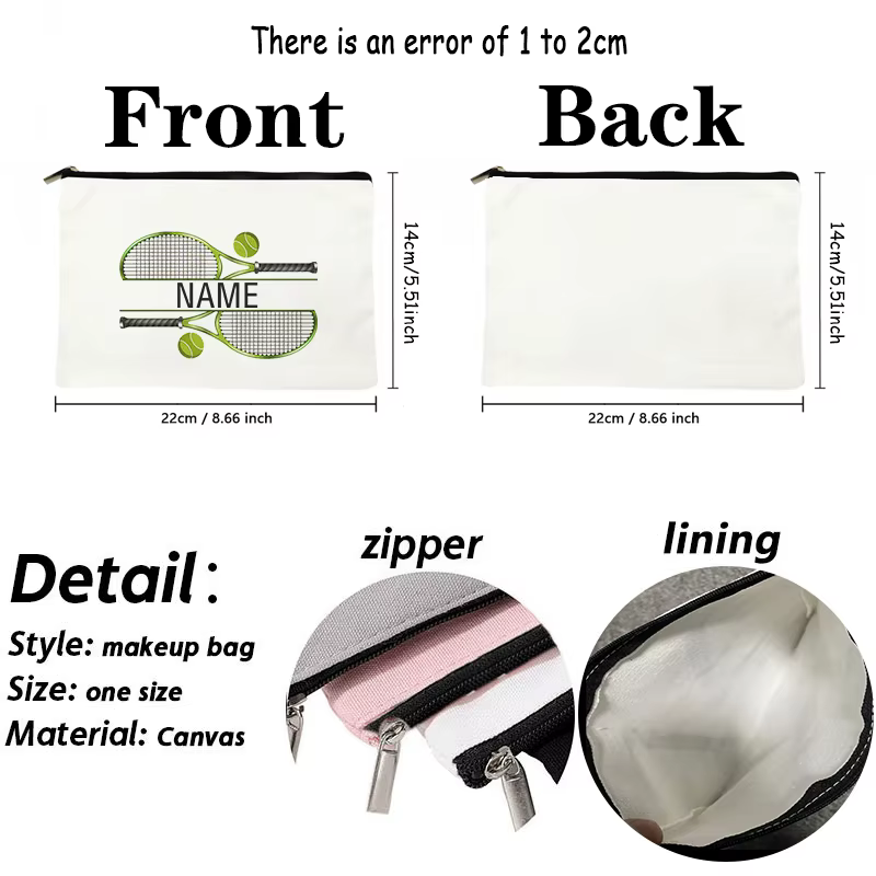 Sac de maquillage personnalisé avec nom personnalisé
