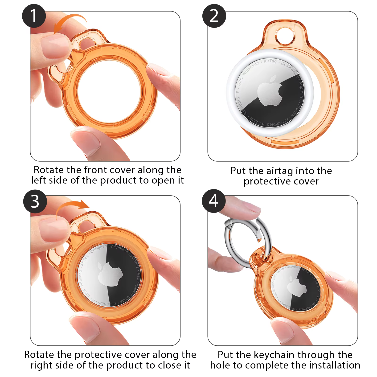 Étui pour Apple Air Tag Holder avec porte-clés