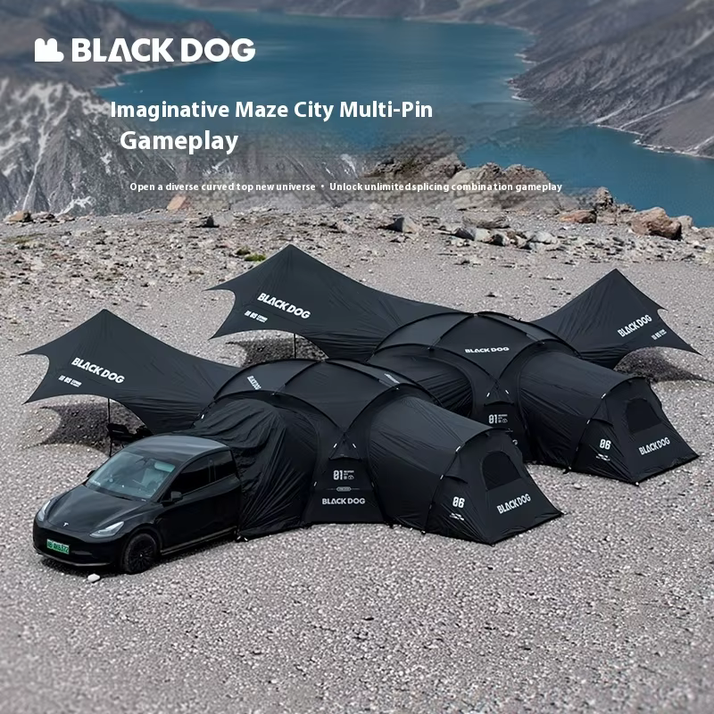 Tente dôme extérieure BLACKDOG en polyester taffetas 210T