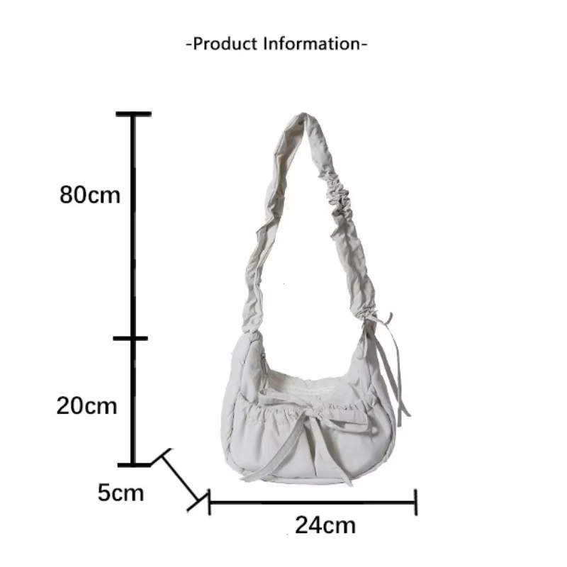 Sacs à main pour femmes sacs à bandoulière en Nylon imperméables grande capacité loisirs sacs à bandoulière simples pour femmes sac plissé à cordon